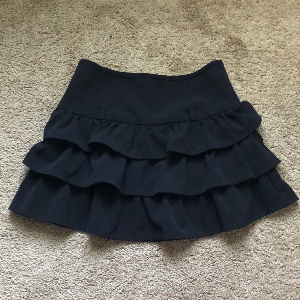 Amy Byer IZ Skirt Girls Size‎ 10 Black Ruffles